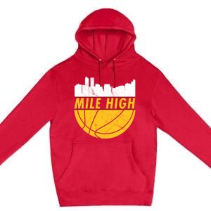 Denver Basketball Mile High 5280 Premium Pullover Hoodie