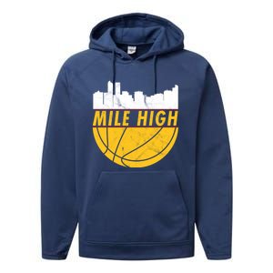 Denver Basketball Mile High 5280 Performance Fleece Hoodie