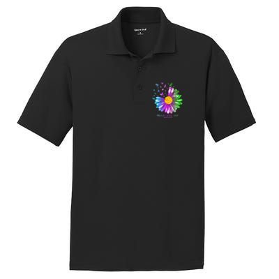 Daisy Butterfly Metastatic Breast Cancer Awareness Gifts PosiCharge RacerMesh Polo