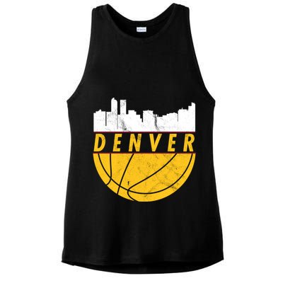 Denver Basketball Mile High 5280 Denver  Ladies PosiCharge Tri-Blend Wicking Tank