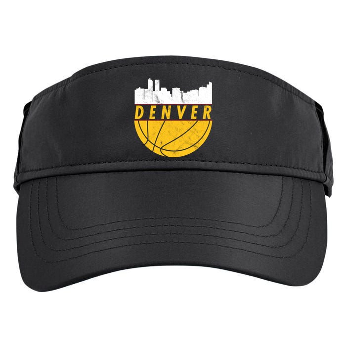 Denver Basketball Mile High 5280 Denver  Adult Drive Performance Visor