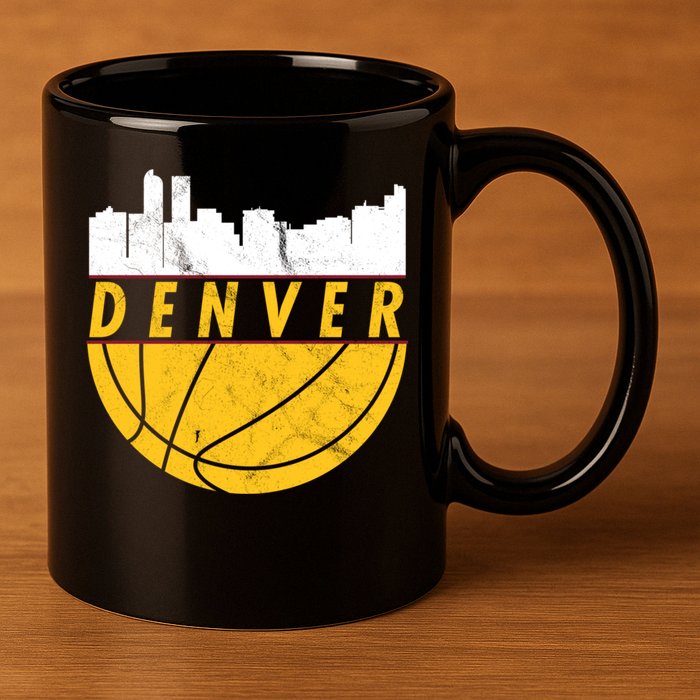 Denver Basketball Mile High 5280 Denver  11oz C Handle Ceramic Mug