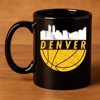 Denver Basketball Mile High 5280 Denver  11oz C Handle Ceramic Mug