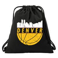Denver Basketball Mile High 5280 Denver  Drawstring Bag