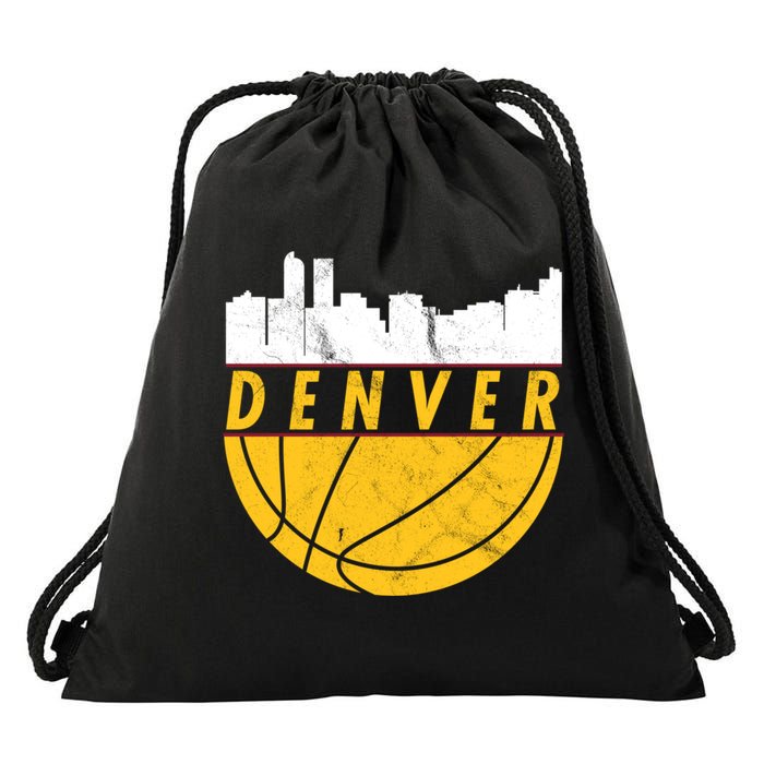 Denver Basketball Mile High 5280 Denver  Drawstring Bag