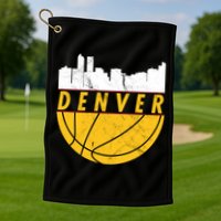 Denver Basketball Mile High 5280 Denver  Golf Towel