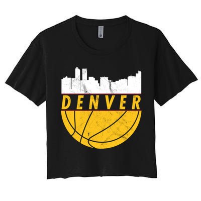 Denver Basketball Mile High 5280 Denver  Crop Top