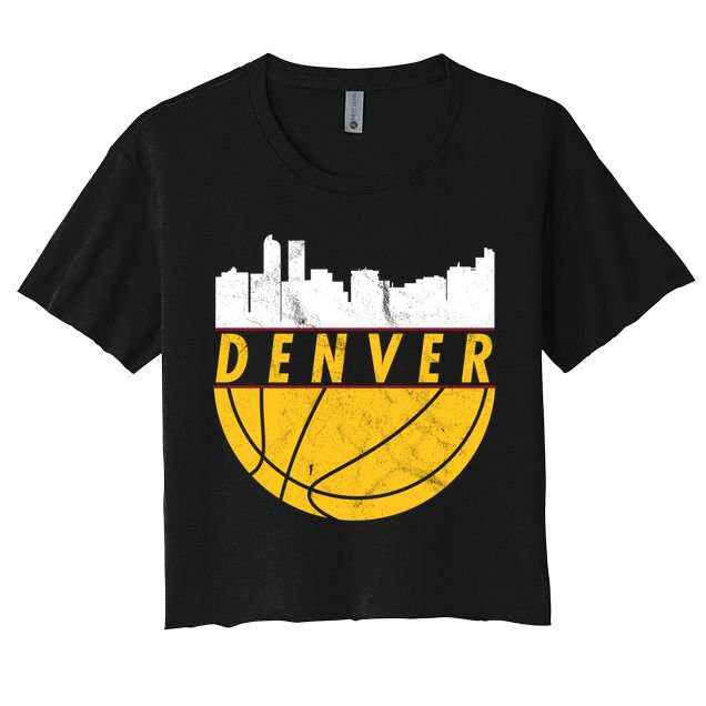 Denver Basketball Mile High 5280 Denver  Crop Top