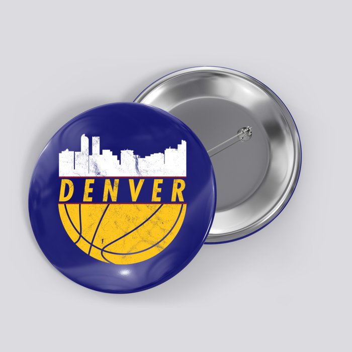 Denver Basketball Mile High 5280 Denver  Button