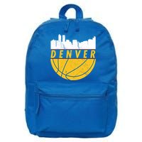 Denver Basketball Mile High 5280 Denver  16 in Basic Backpack
