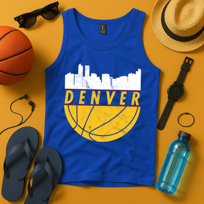 Denver Basketball Mile High 5280 Denver  Tank Top