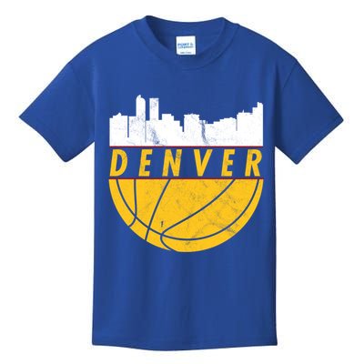 Denver Basketball Mile High 5280 Denver  Kids T-Shirt