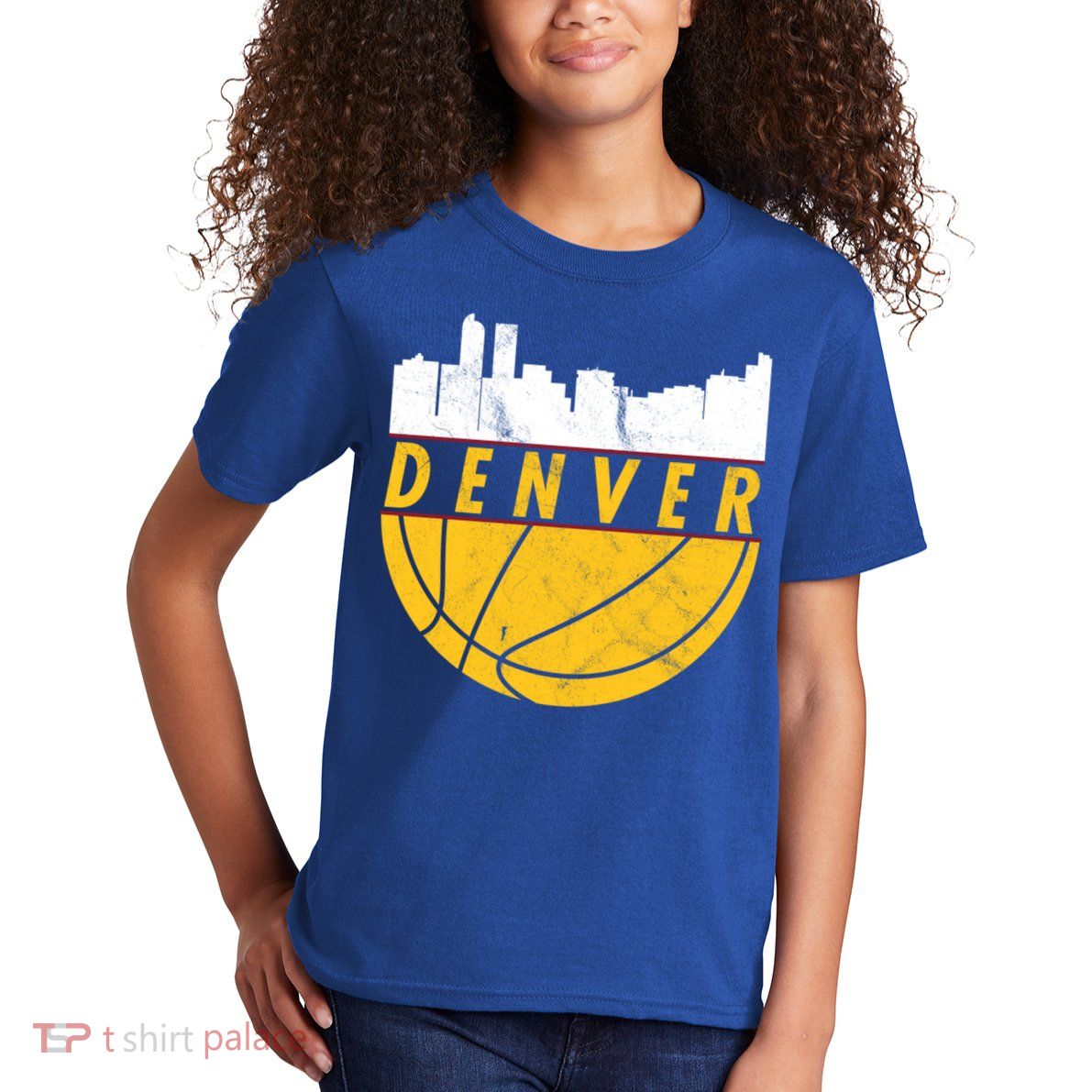 Denver Basketball Mile High 5280 Denver  Kids T-Shirt