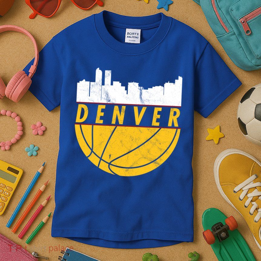 Denver Basketball Mile High 5280 Denver  Kids T-Shirt