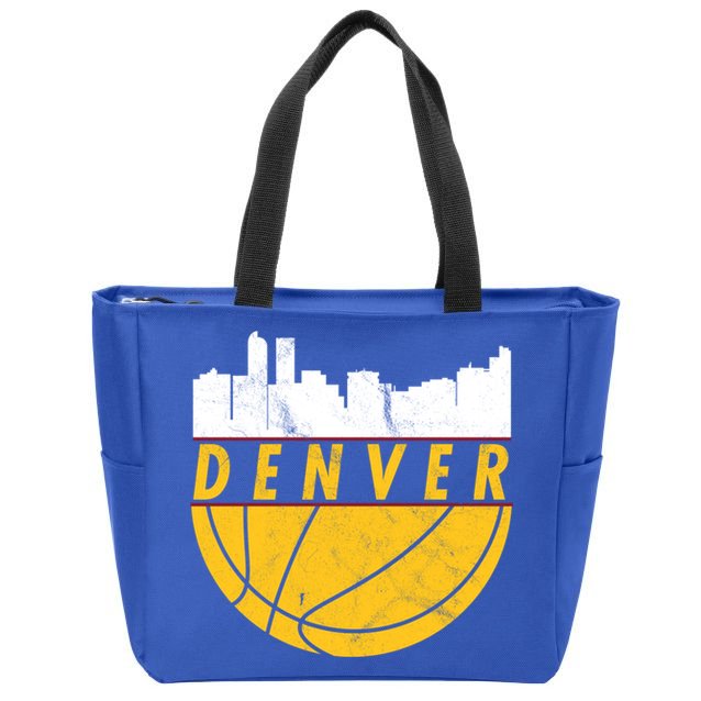 Denver Basketball Mile High 5280 Denver  Zip Tote Bag