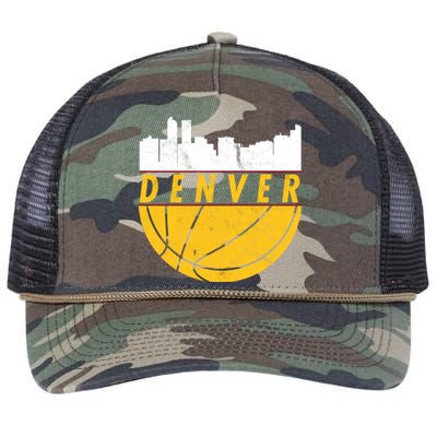 Denver Basketball Mile High 5280 Denver  Retro Rope Trucker Hat Cap