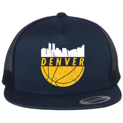 Denver Basketball Mile High 5280 Denver  Flat Bill Trucker Hat