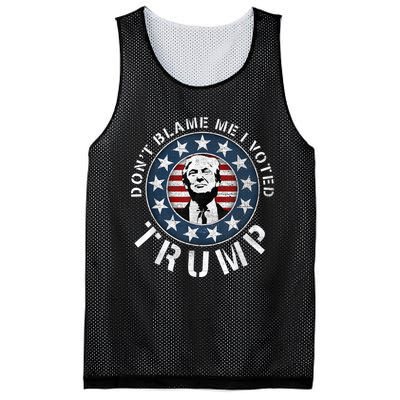 Dont Blame Me I Voted For Trump Pro Republican American Flag Mesh Reversible Basketball Jersey Tank