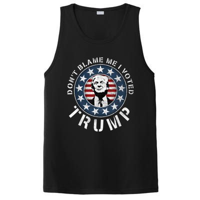 Dont Blame Me I Voted For Trump Pro Republican American Flag PosiCharge Competitor Tank