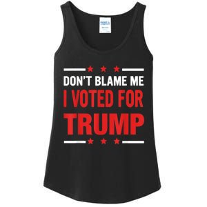 Don't Blame Me I Voted For TRUMP USA Flag Patriotic Ladies Essential Tank