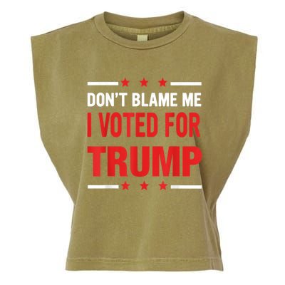 Don't Blame Me I Voted For TRUMP USA Flag Patriotic Garment-Dyed Women's Muscle Tee