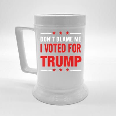 Don't Blame Me I Voted For TRUMP USA Flag Patriotic Beer Stein