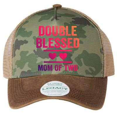 Double Blessed Mom Of Two Blessed Mom Mother Gift Legacy Tie Dye Trucker Hat