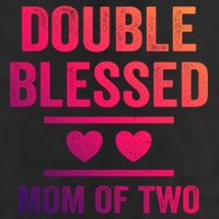 Double Blessed Mom Of Two Blessed Mom Mother Gift 7 Panel Mesh Trucker Snapback Hat