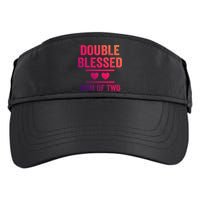 Double Blessed Mom Of Two Blessed Mom Mother Gift Adult Drive Performance Visor