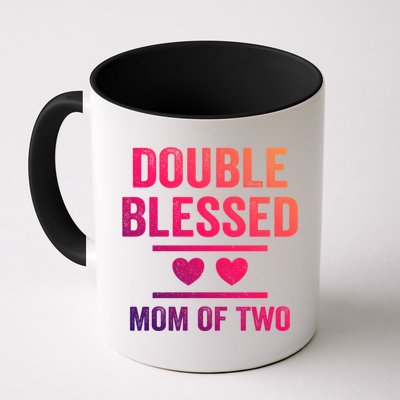 Double Blessed Mom Of Two Blessed Mom Mother Gift Mug