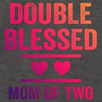 Double Blessed Mom Of Two Blessed Mom Mother Gift Vector Backpack