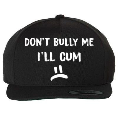 Dont Bully Me Ill Cum Funny Humor Anti Bullying Wool Snapback Cap