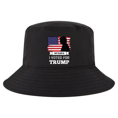 Dont Blame Me I Voted For Trump Distressed Vintage Flag Cool Comfort Performance Bucket Hat