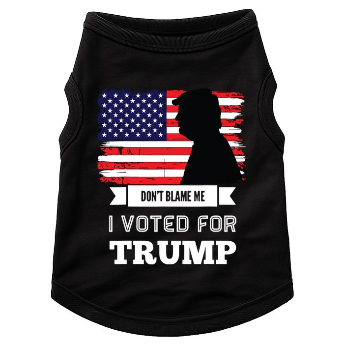 Dont Blame Me I Voted For Trump Distressed Vintage Flag Doggie Tank