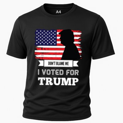 Dont Blame Me I Voted For Trump Distressed Vintage Flag Performance Shirt