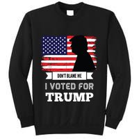 Dont Blame Me I Voted For Trump Distressed Vintage Flag Sweatshirt
