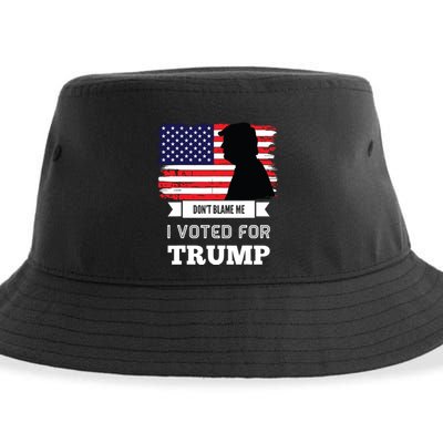 Dont Blame Me I Voted For Trump Distressed Vintage Flag Sustainable Bucket Hat