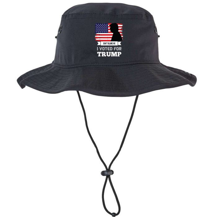 Dont Blame Me I Voted For Trump Distressed Vintage Flag Bucket Hat