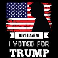 Dont Blame Me I Voted For Trump Distressed Vintage Flag Bucket Hat