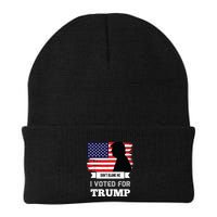 Dont Blame Me I Voted For Trump Distressed Vintage Flag Beanie