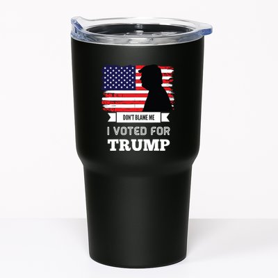 Dont Blame Me I Voted For Trump Distressed Vintage Flag Tumbler
