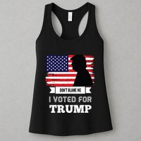 Dont Blame Me I Voted For Trump Distressed Vintage Flag Womens Tank Top