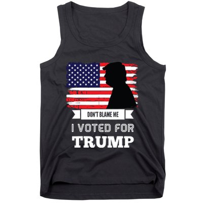 Dont Blame Me I Voted For Trump Distressed Vintage Flag Tank Top