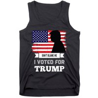 Dont Blame Me I Voted For Trump Distressed Vintage Flag Tank Top