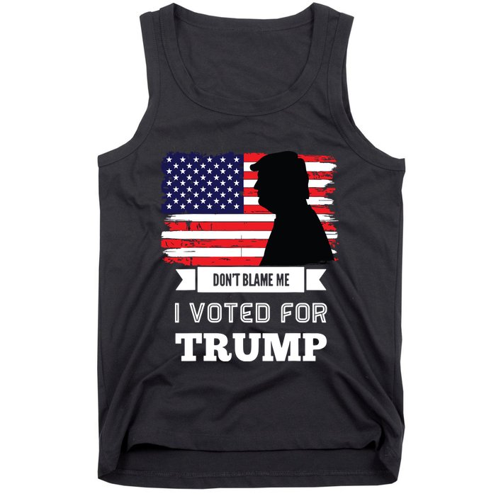 Dont Blame Me I Voted For Trump Distressed Vintage Flag Tank Top