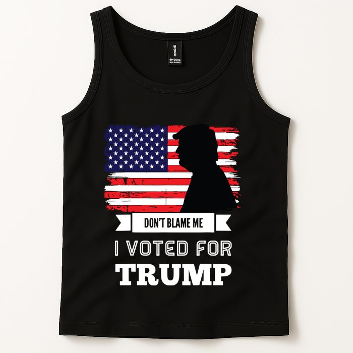 Dont Blame Me I Voted For Trump Distressed Vintage Flag Tank Top