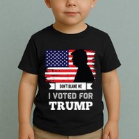 Dont Blame Me I Voted For Trump Distressed Vintage Flag Toddler T-Shirt