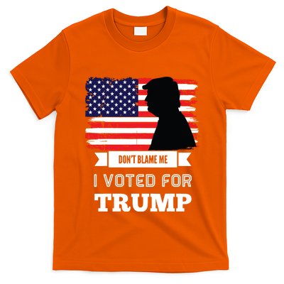Dont Blame Me I Voted For Trump Distressed Vintage Flag T-Shirt