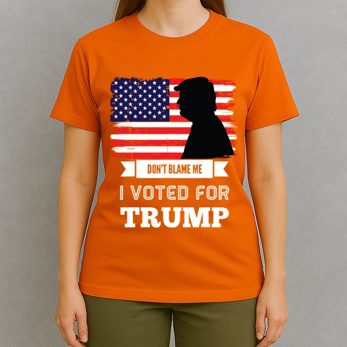 Dont Blame Me I Voted For Trump Distressed Vintage Flag T-Shirt
