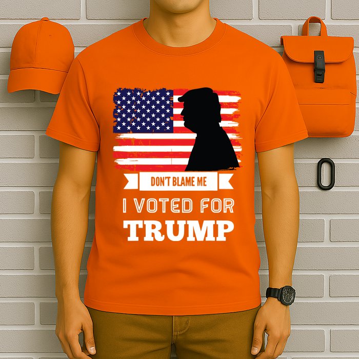 Dont Blame Me I Voted For Trump Distressed Vintage Flag T-Shirt